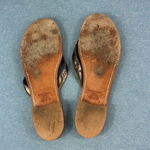 Bob Baker Brown Leather Floral Thong Sandals Size 10M - Picture 6 of 9